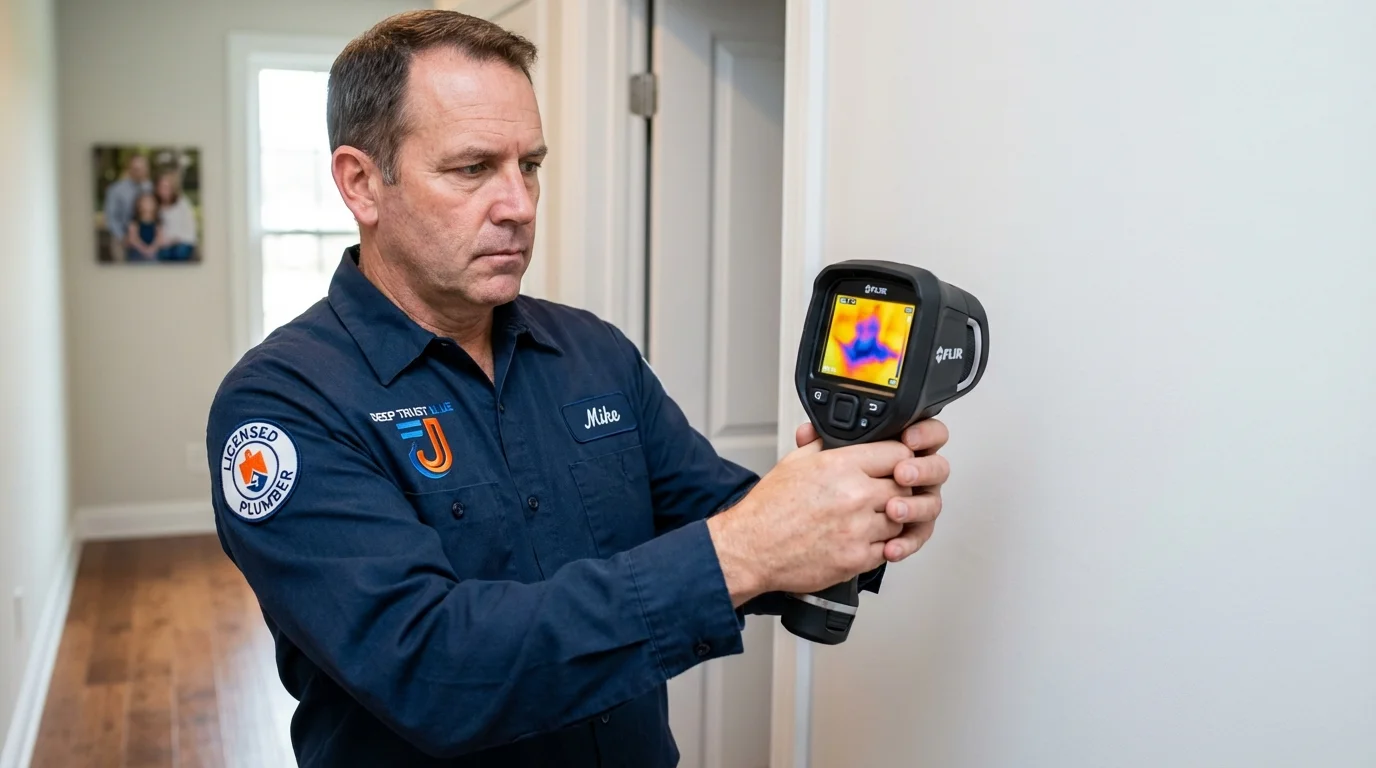 Thermal imaging leak detection by Johns Plumbing LLC in Woodstock